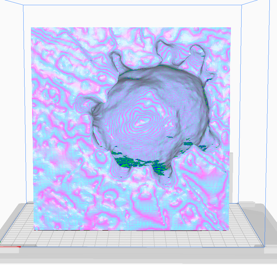 Opening up a file airdropped to my device pulls up a printable model that automatically prepares the model, bottom view.